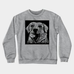 Yellow Lab with Ball Crewneck Sweatshirt